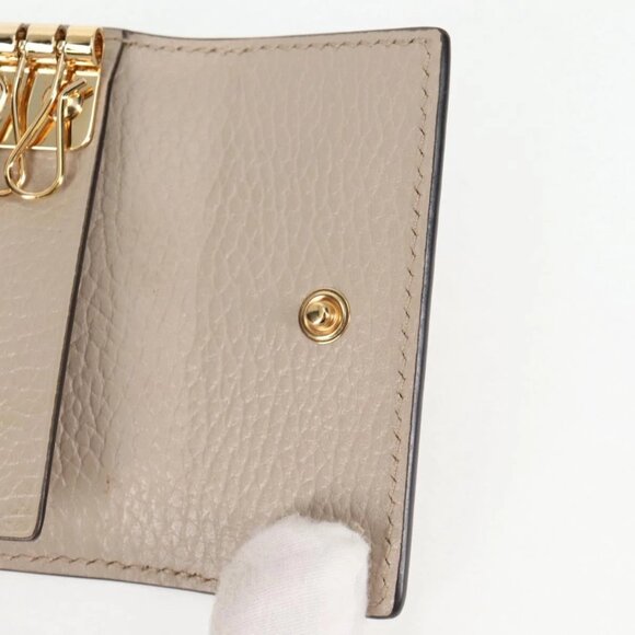 Authentic GUCCI GG Supreme Key Case PVC White Gold bst358-120225 - Picture 14 of 16